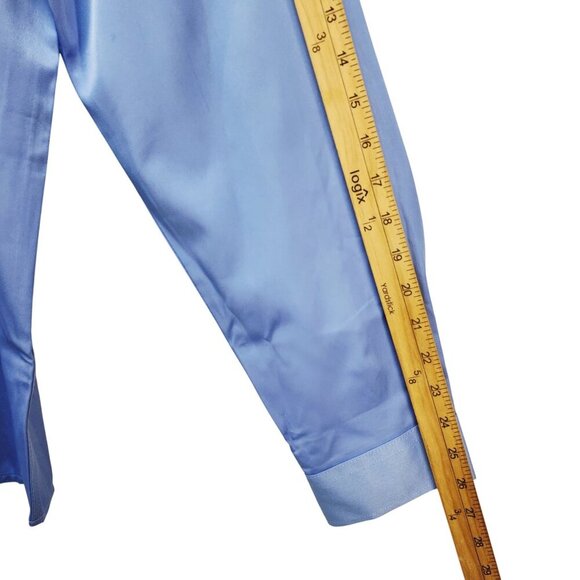 Mens Light Blue Long Sleeve Button-Down Shirt Spread Collar Black Size L - Picture 9 of 9